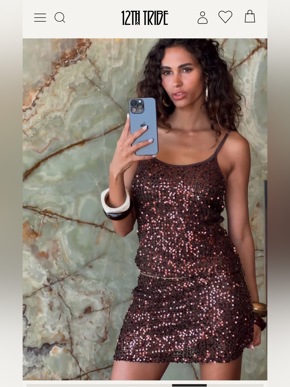 12th Tribe Copper Sequin 2 Piece Set